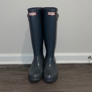 Grey Gloss Hunter Boots size 9